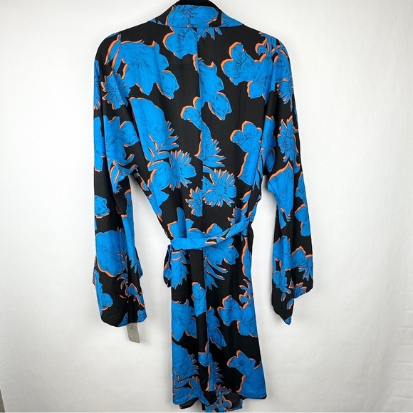 NWT Urban Outfitters CAD Electric Blue and Black Wrap Dress | US Size XL - Picture 10 of 13